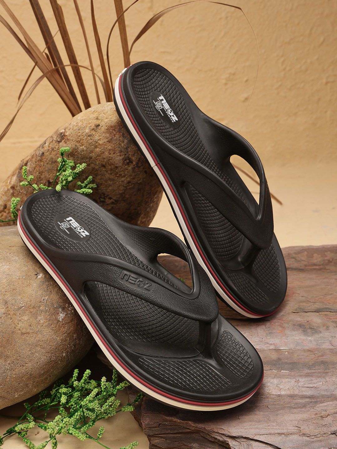 NEOZ Men Levirex Lightweight Arch Support Durable Anti-Skid & Comfortable Flip Flops