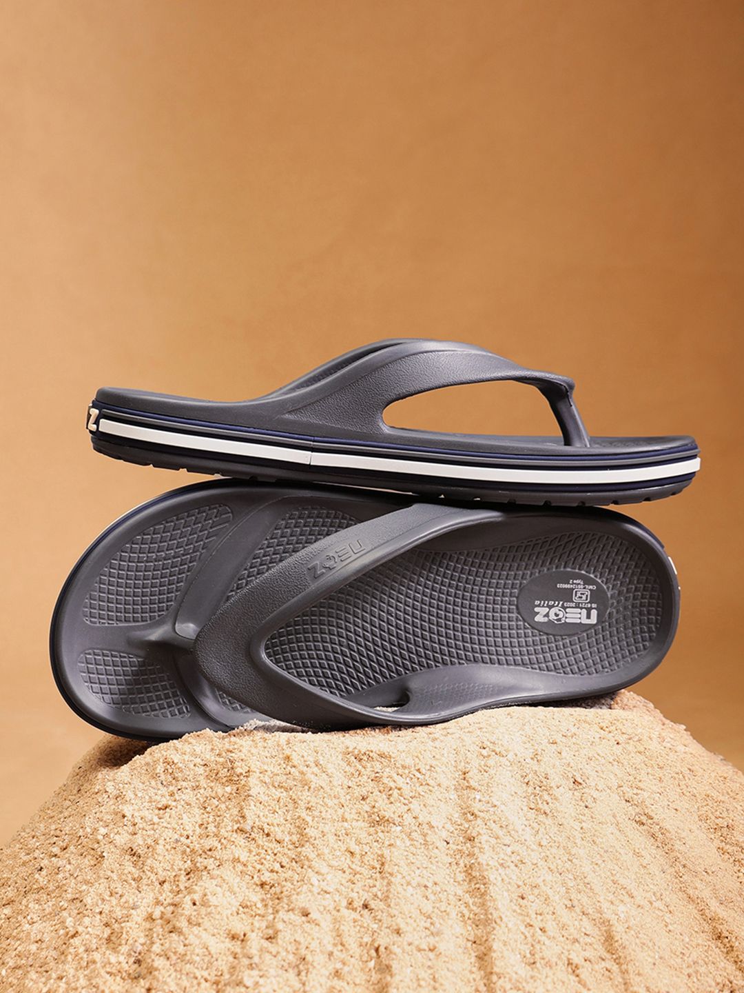 NEOZ Men Levirex Lightweight Arch Support Durable Anti-Skid & Comfortable Flip Flops