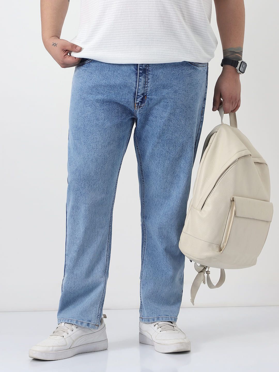 Urbano Plus Men Slim Fit Washed Denim Stretchable Jeans