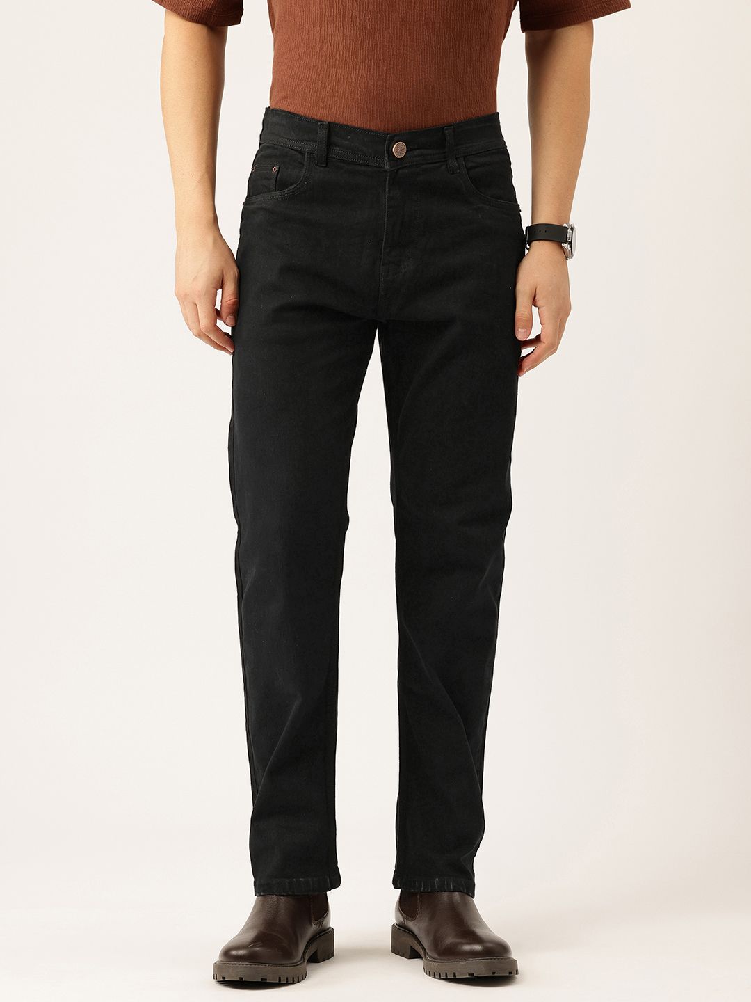 PARIS HAMILTON Men Mid-Rise Stretchable Straight Fit Jeans