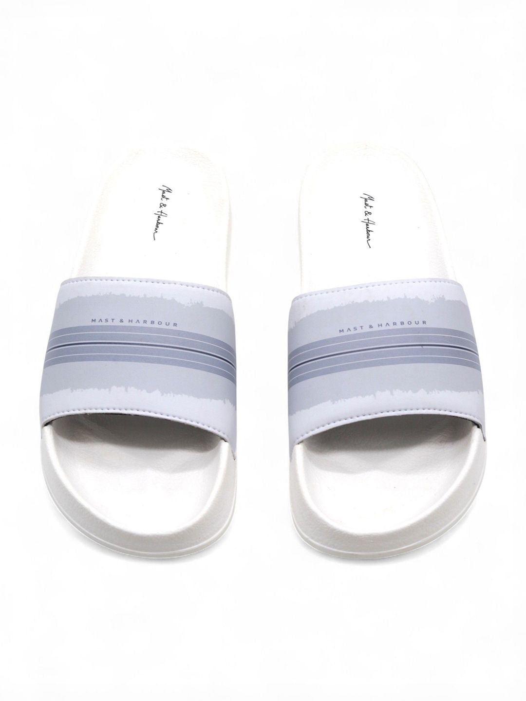 Mast & Harbour Striped Comfortable Sliders