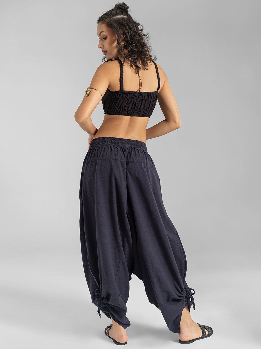 Buy The Veshti Company Loose Fit Parachute Bali Cotton Harem Pants