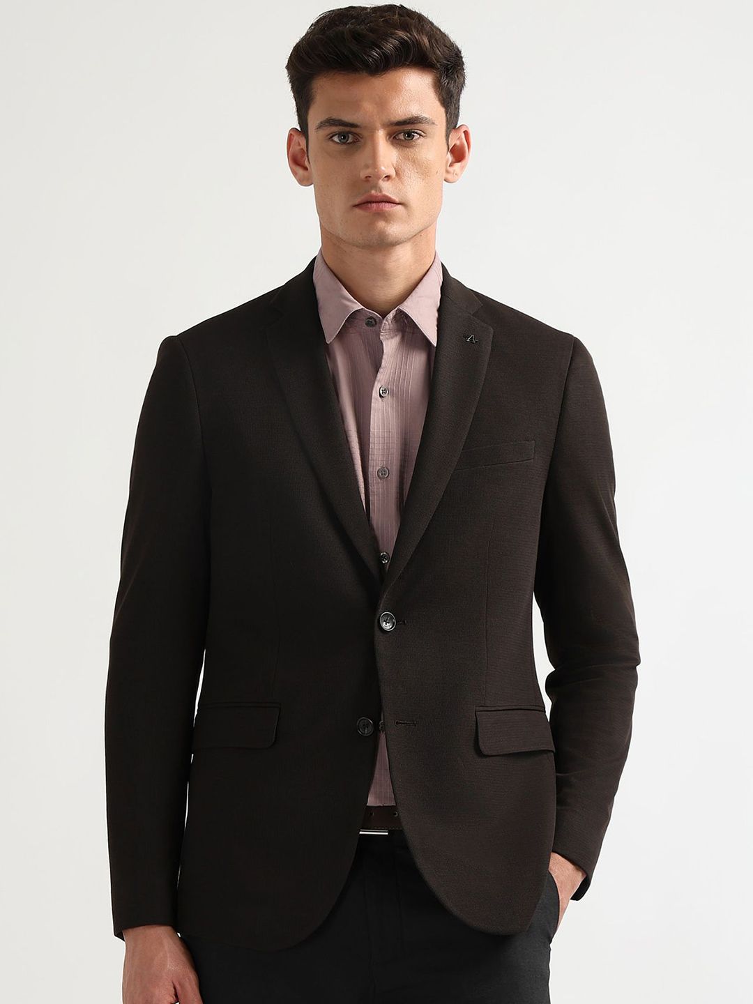 Arrow Slim-Fit Single-Breasted Cotton Formal Blazer