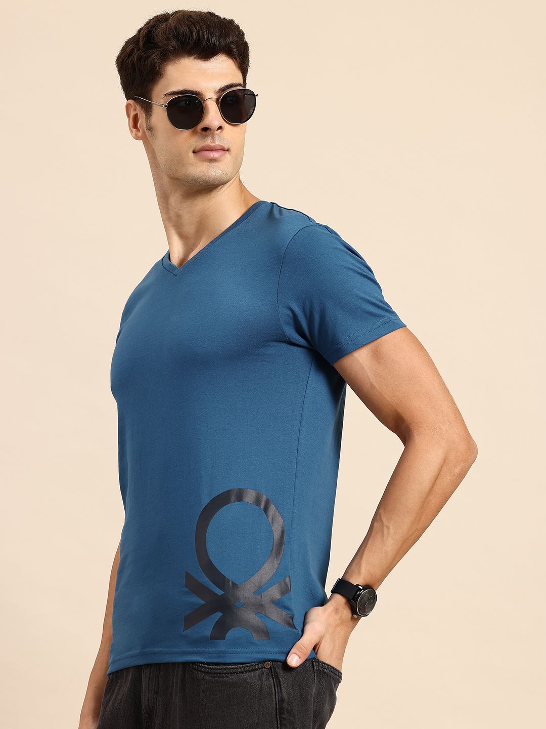 United Colors of Benetton Men Brand Logo Printed T-shirt