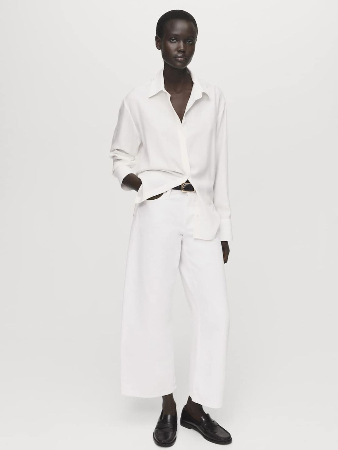 Concealed Button Placket Shirt