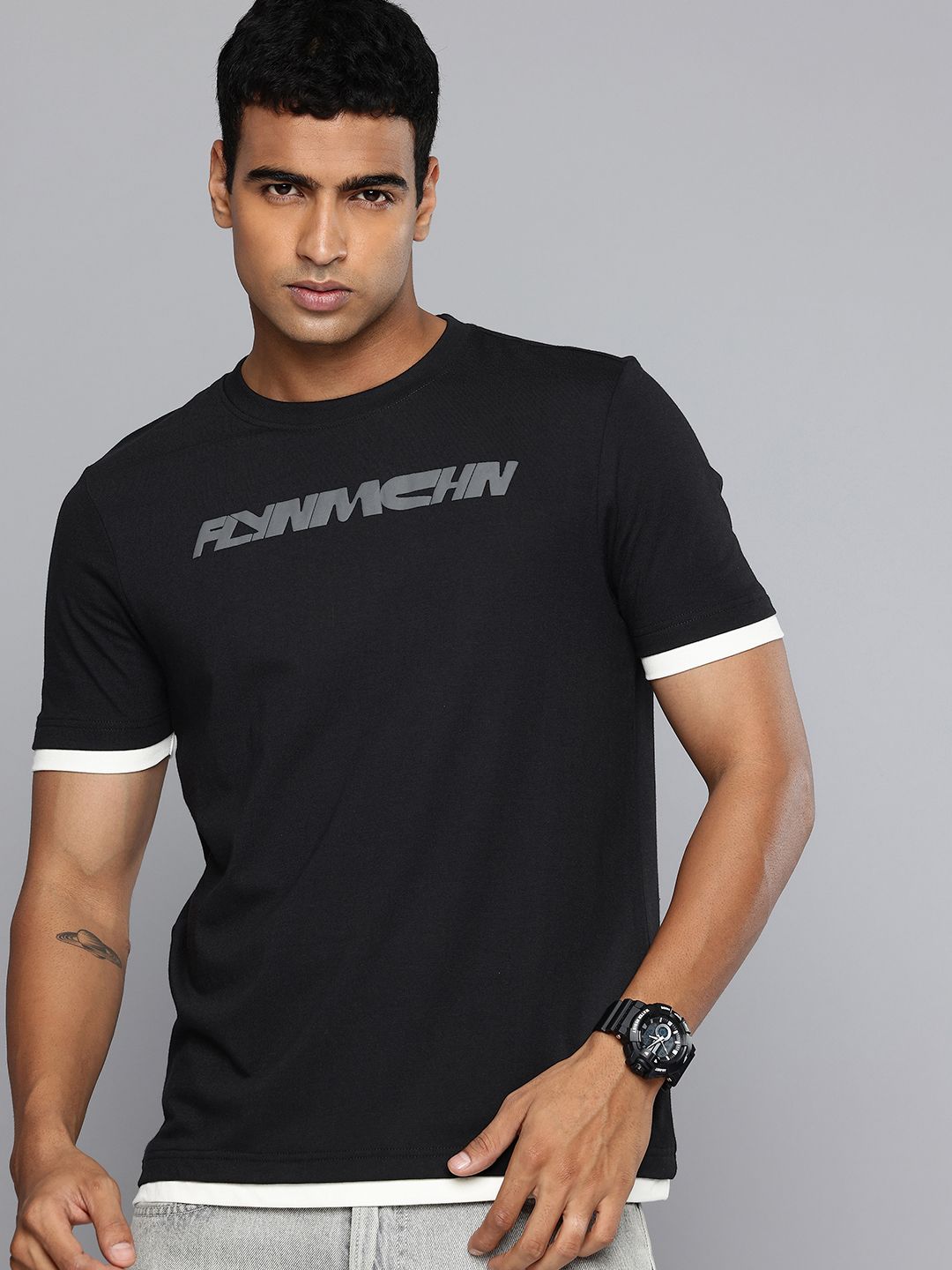 Flying Machine Brand Logo Printed T-shirt