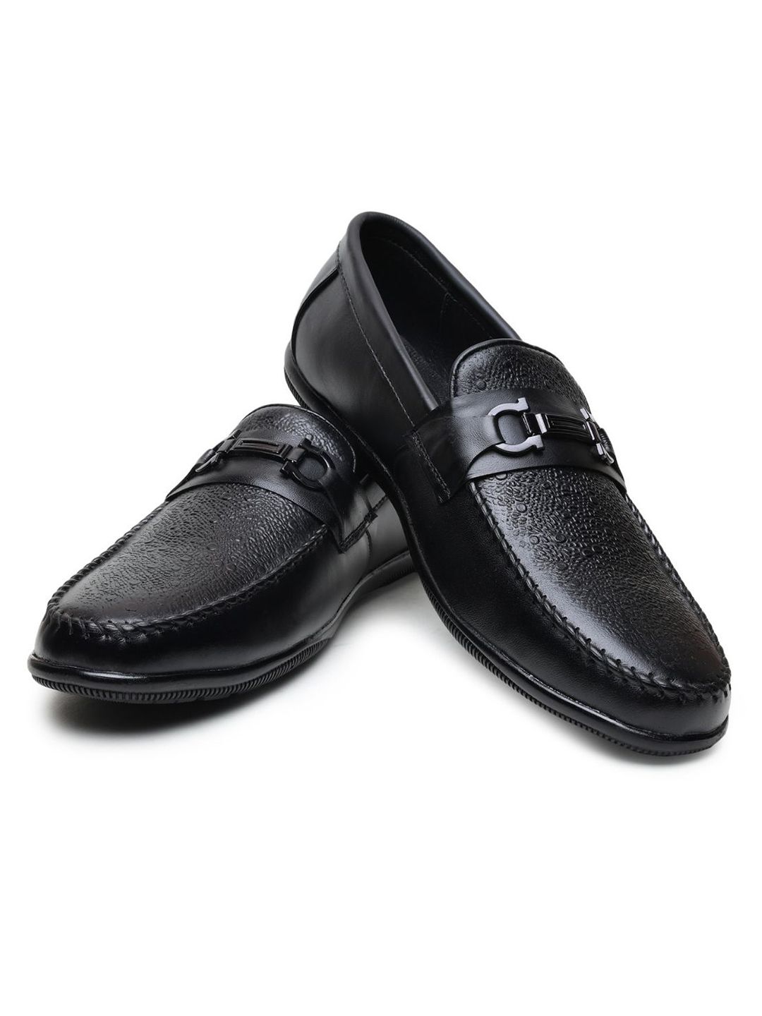 Hayes London Men Black Formal Loafers Shoes