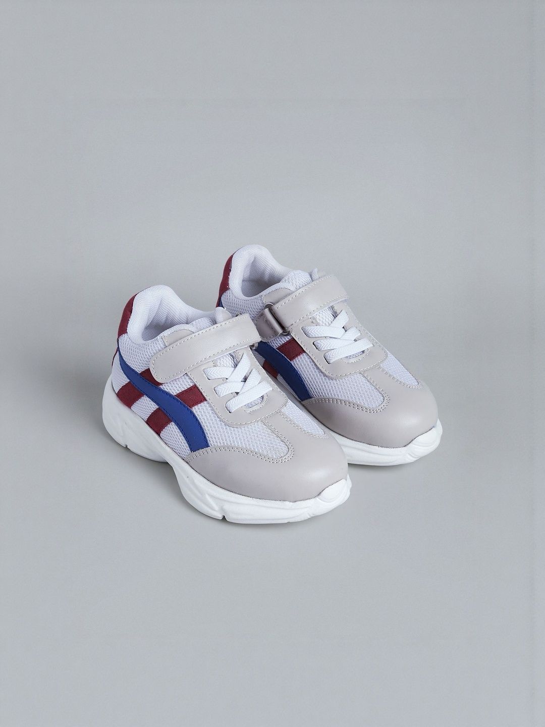 Hopscotch Boys Multi Striped Smart Casual Round Toe Comfort Insole Lace-Ups Athletic Shoes