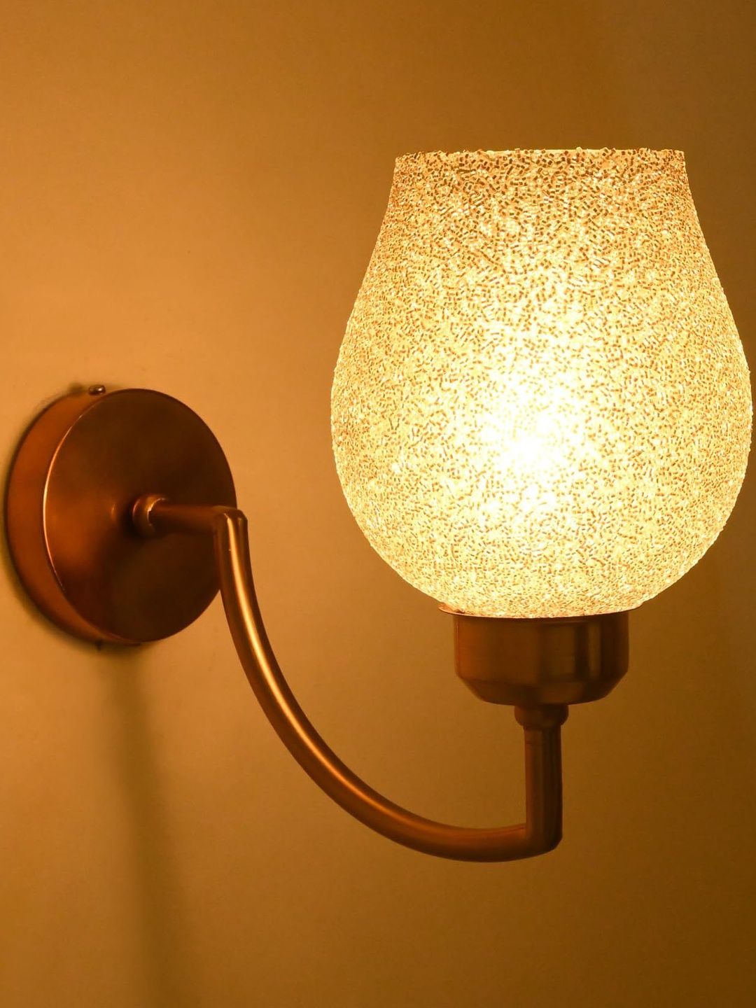 1ST TIME Grey Printed Glass Cylinder Shaped Wall Lamp