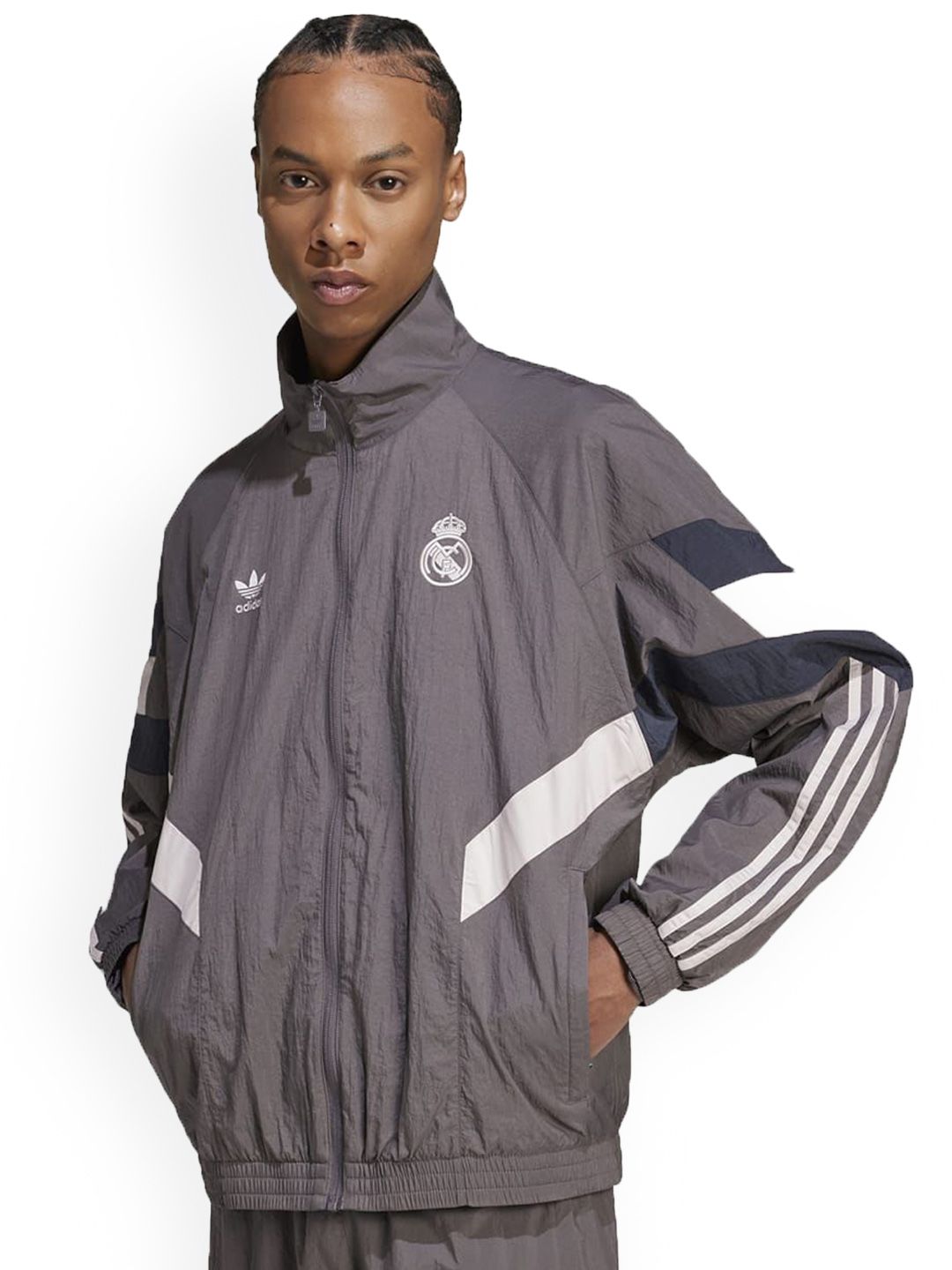 Buy ADIDAS Real Madrid Original Brand Logo Printed Jacket