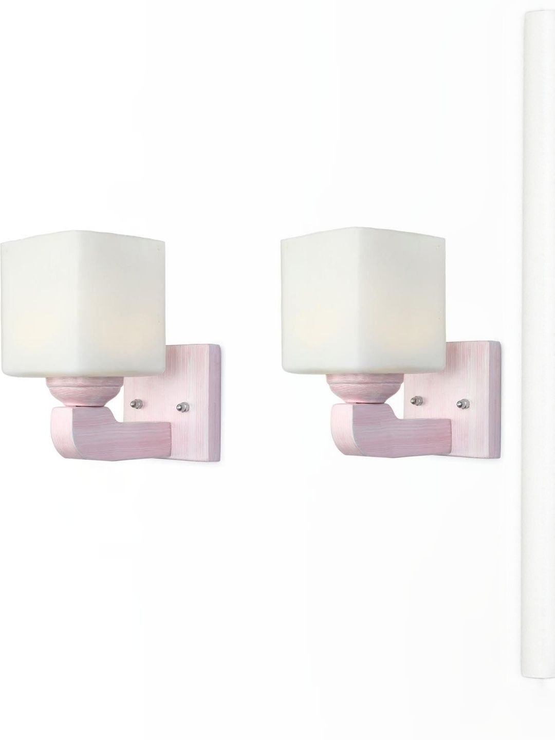 1ST TIME White Glass Traditional Cylinder Shaped Wall Lamp