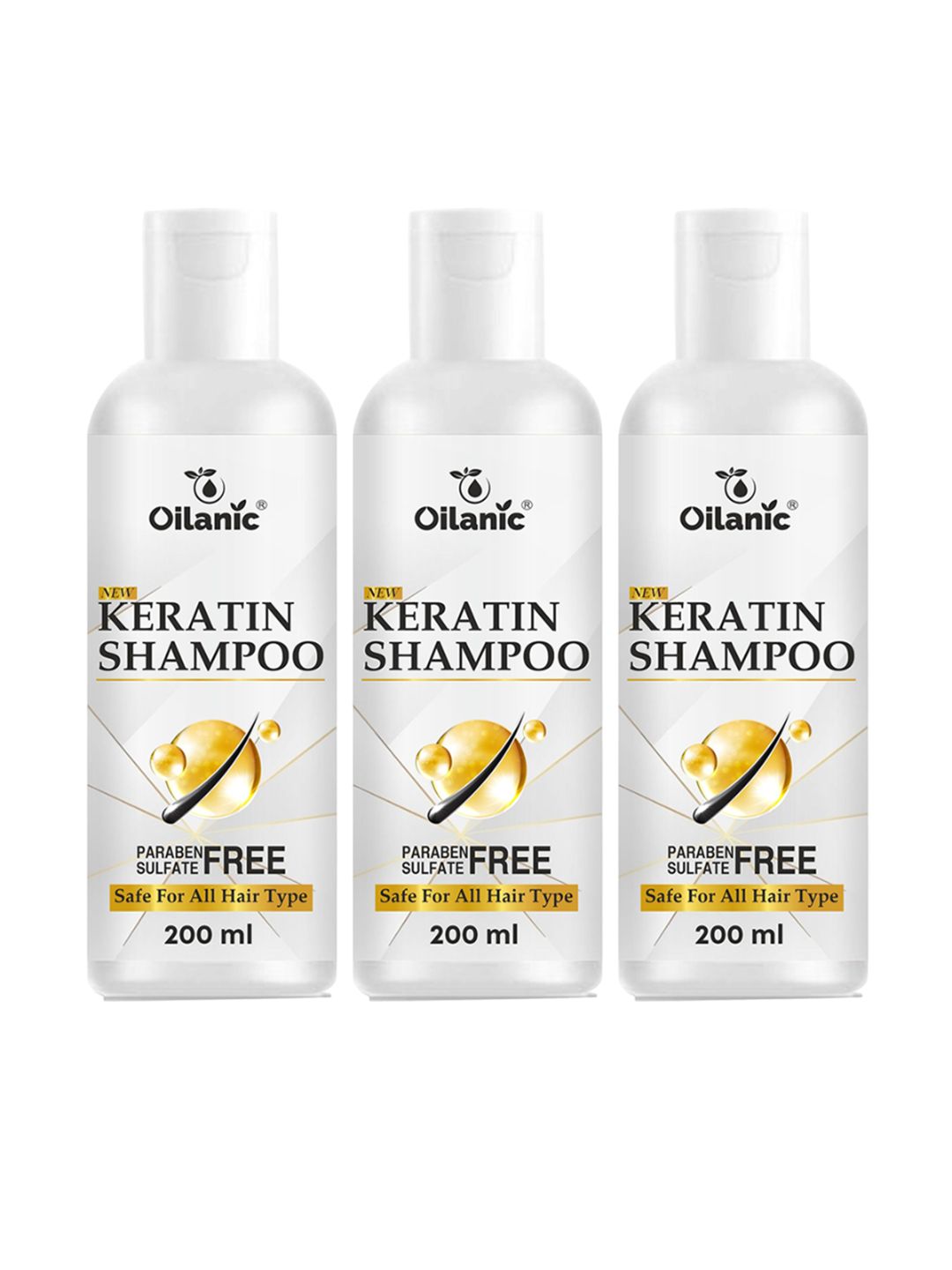 Oilanic Set Of 3 Keratin Hair Shampoo For Healthy Hair - 200 ml Each deal from myntra Oilanic Set Of 3 Keratin Hair Shampoo For Healthy Hair - 200 ml Each deal from myntra
