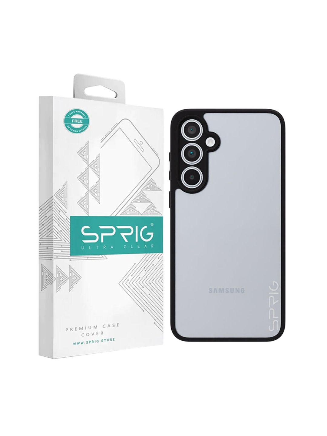 SPRIG Samsung A56 5G Matte Black Transparent Back Cover