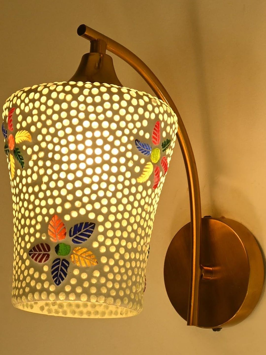 1ST TIME Multi Printed Glass Traditional Cylinder Wall Lamps Wall Lamps