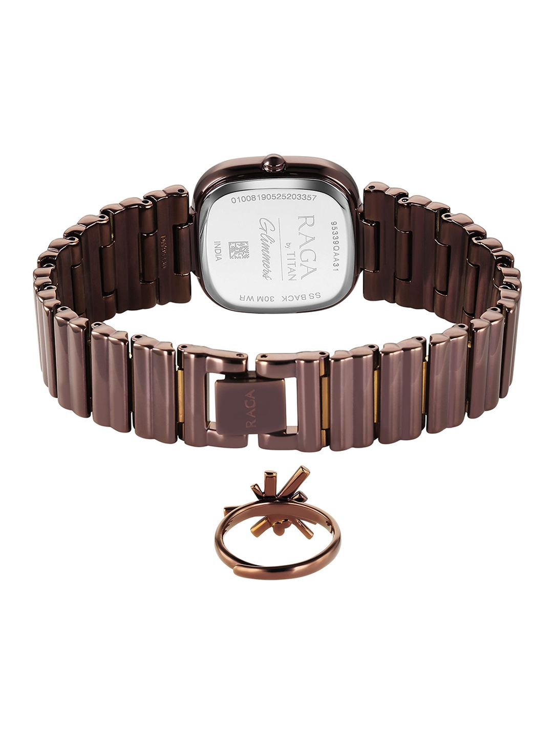 Raga Glimmers Quartz Brown Shaped Dial Watch - 95339QM01F