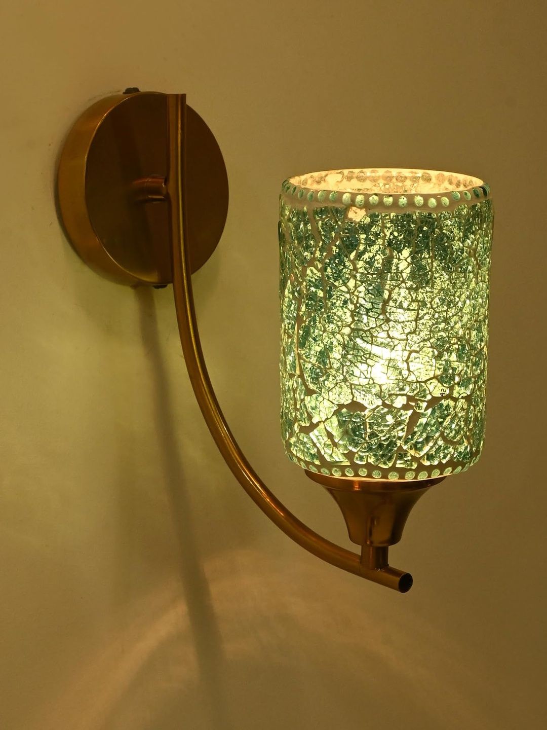 1ST TIME Blue Printed Glass Traditional Cylinder Wall Lamps Wall Lamps
