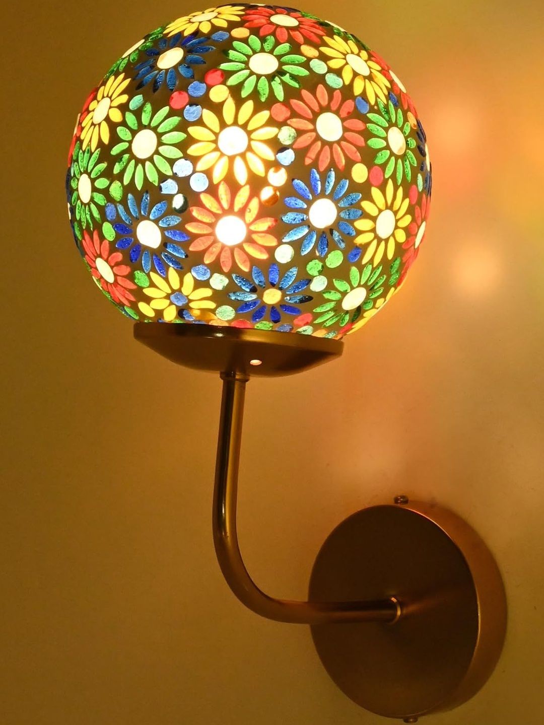 1ST TIME Multi Printed Glass Traditional Cylinder Wall Lamps Wall Lamps