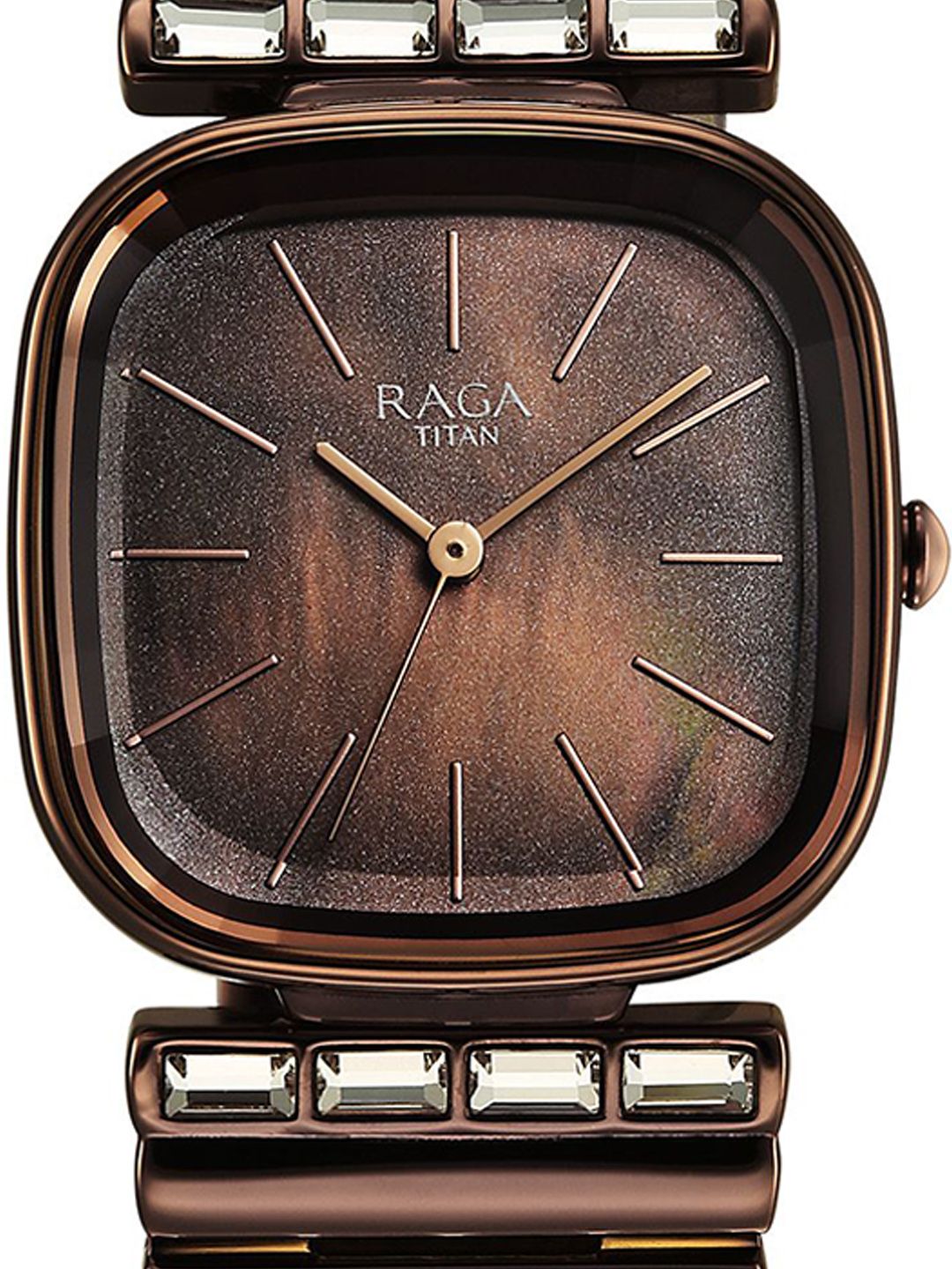 Raga Glimmers Quartz Brown Shaped Dial Watch - 95339QM01F