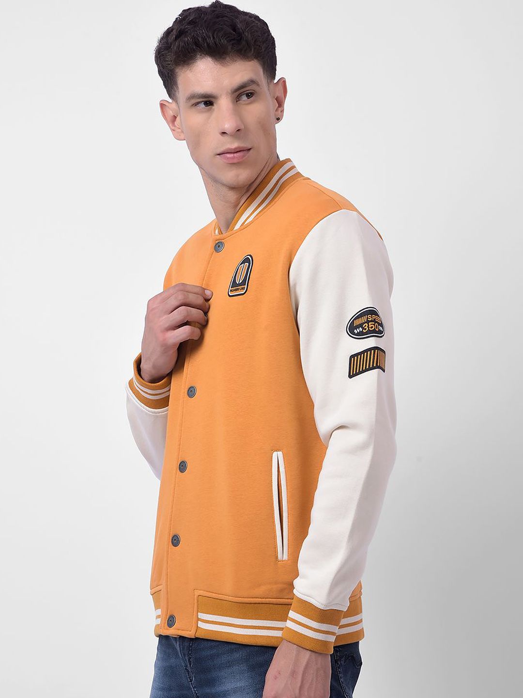 Buy Numero Uno Men Stand Collar Colourblocked Lightweight Bomber