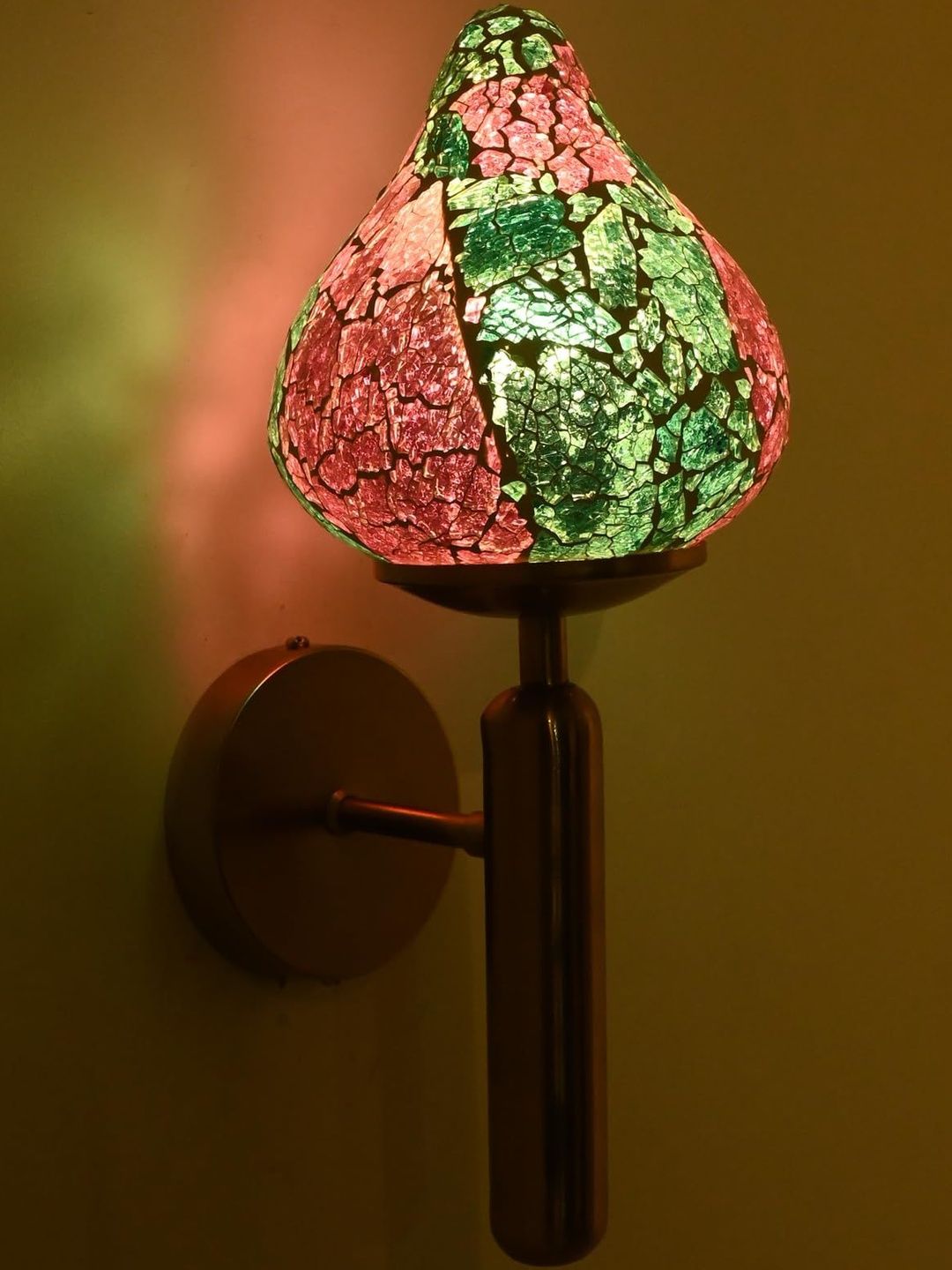 1ST TIME Printed Glass Traditional Cylinder Wall Lamps
