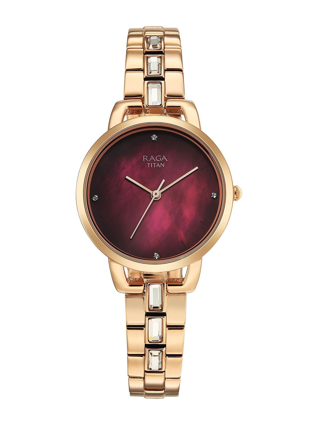 Glimmers Quartz Dial Bracelet Style Straps Analogue Watch 95327WM01F