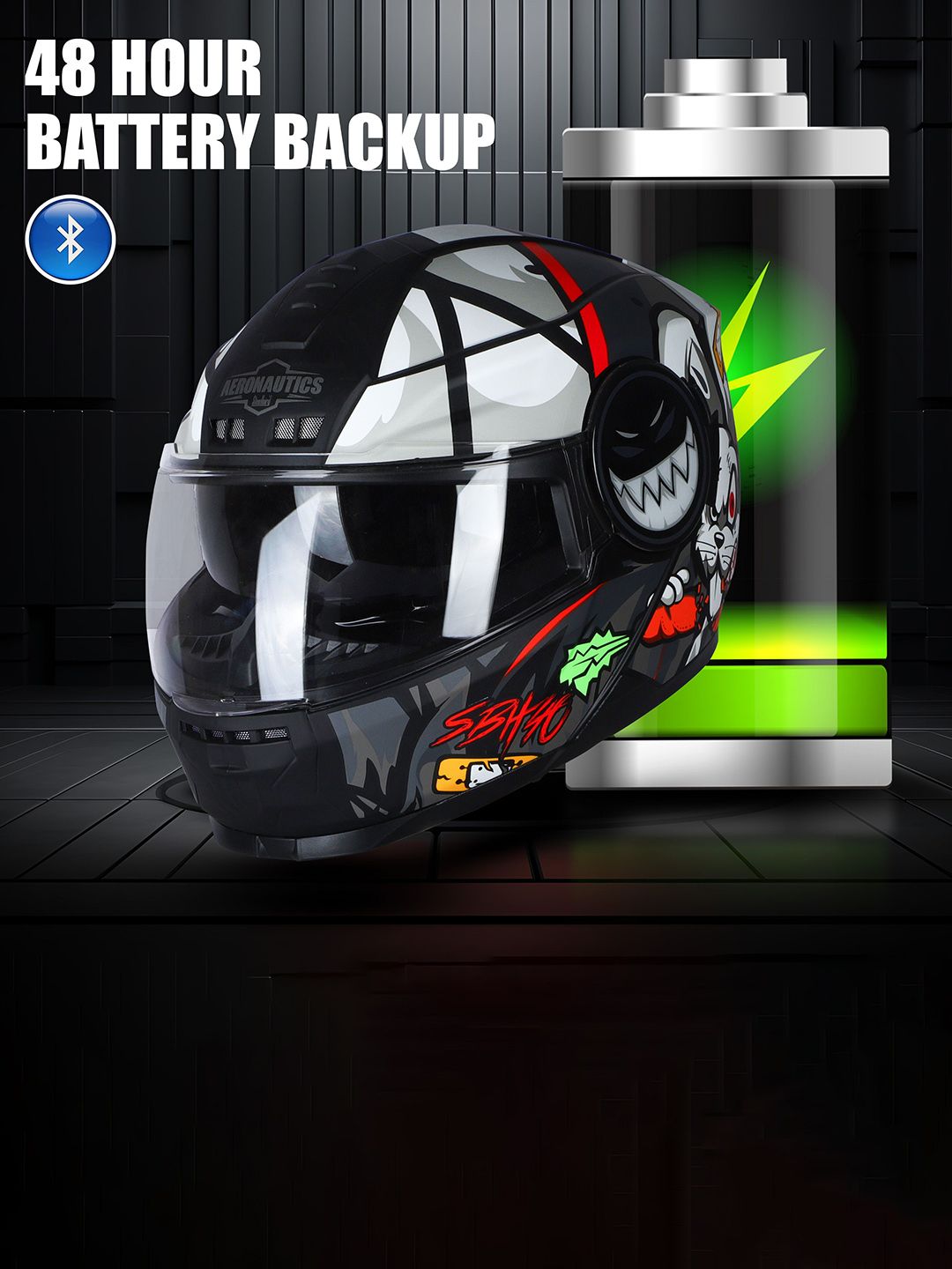Buy Steelbird SBH 40 Crazy Doe Bluetooth Full Face ISI Certified