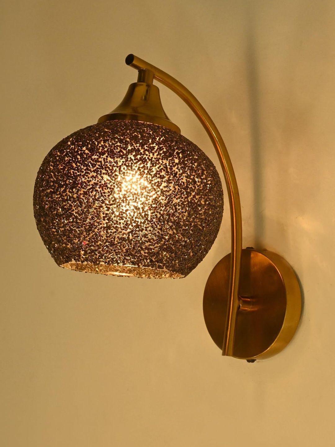 1ST TIME Black Printed Glass Cylinder Shaped Wall Lamp