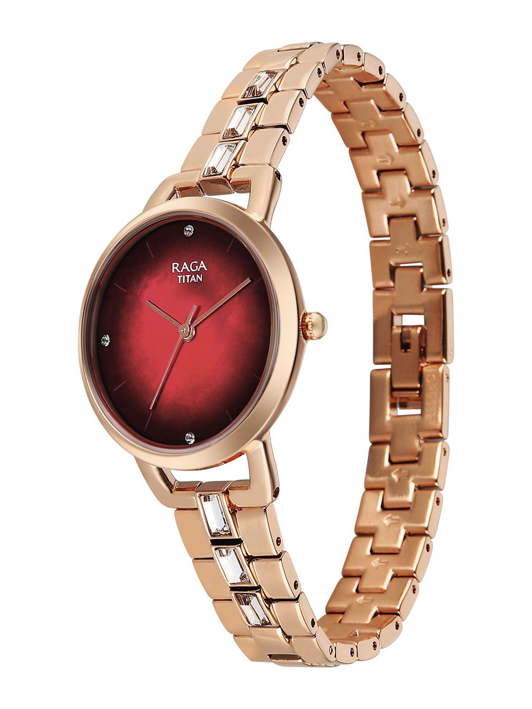 Glimmers Quartz Dial Bracelet Style Straps Analogue Watch 95327WM01F