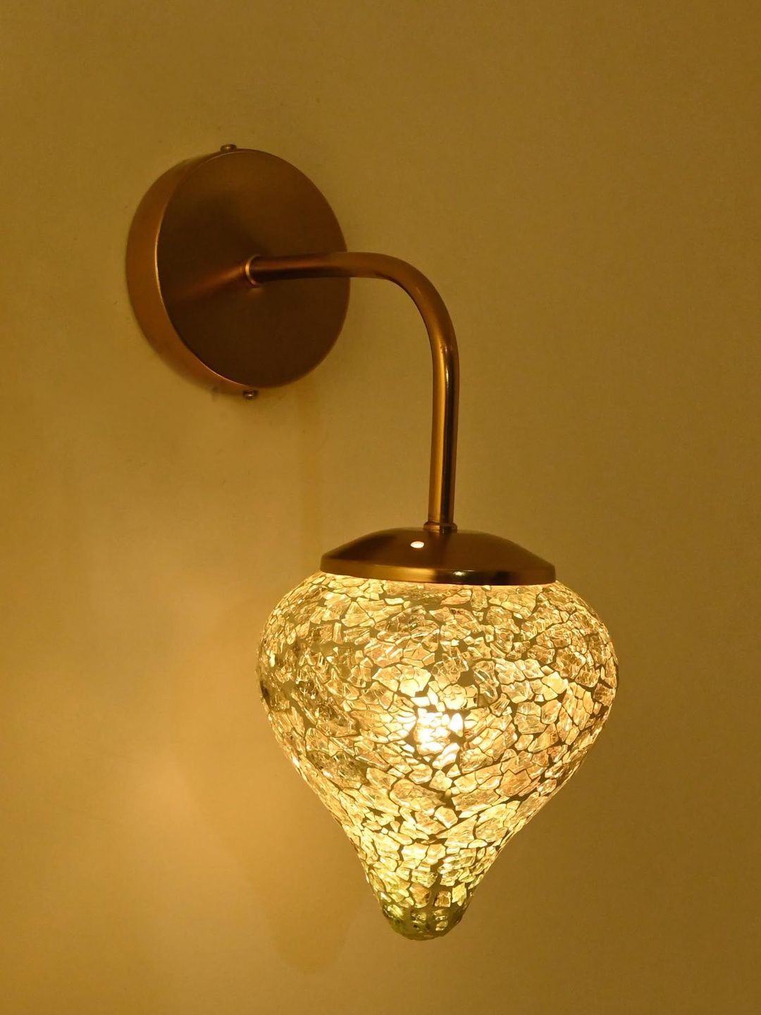 1ST TIME White & Blue Printed Glass Traditional Cylinder Wall Lamps Wall Lamps
