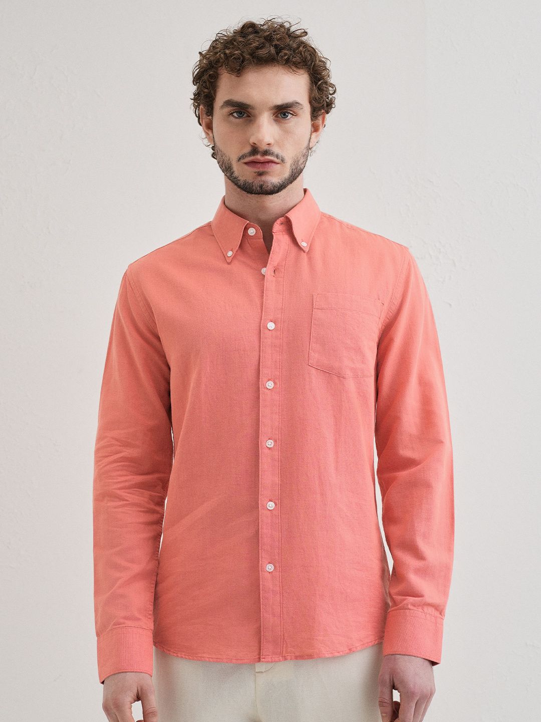 Banana Club Men Classic Slim Fit Opaque Casual Shirt