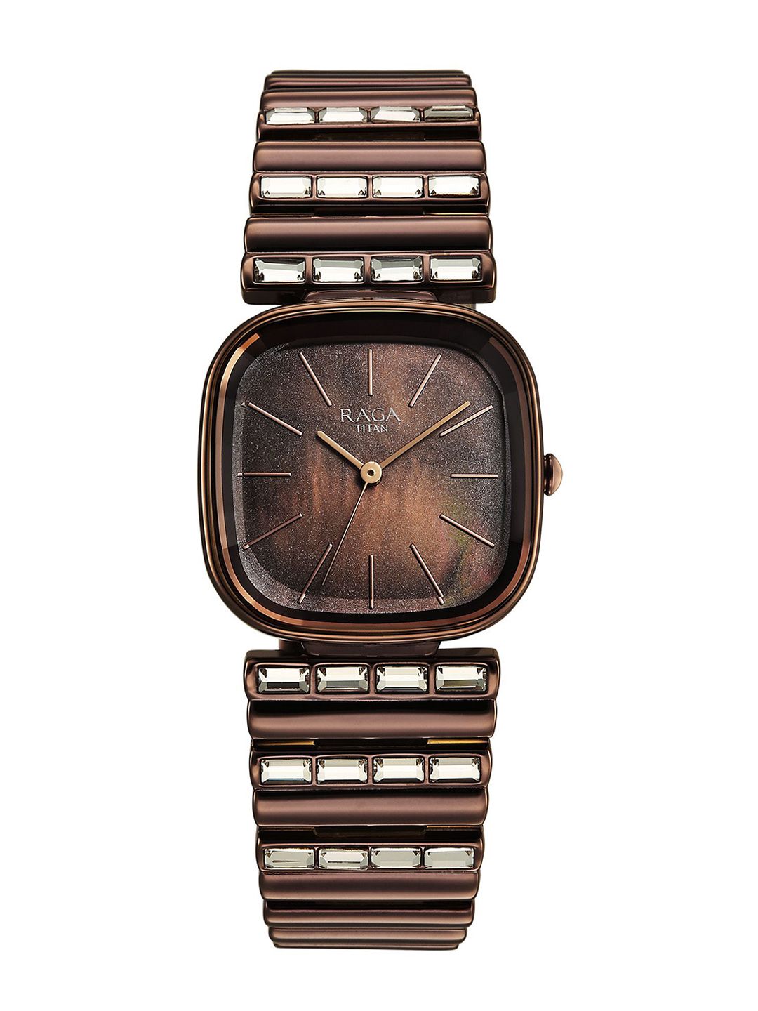 Raga Glimmers Quartz Brown Shaped Dial Watch - 95339QM01F