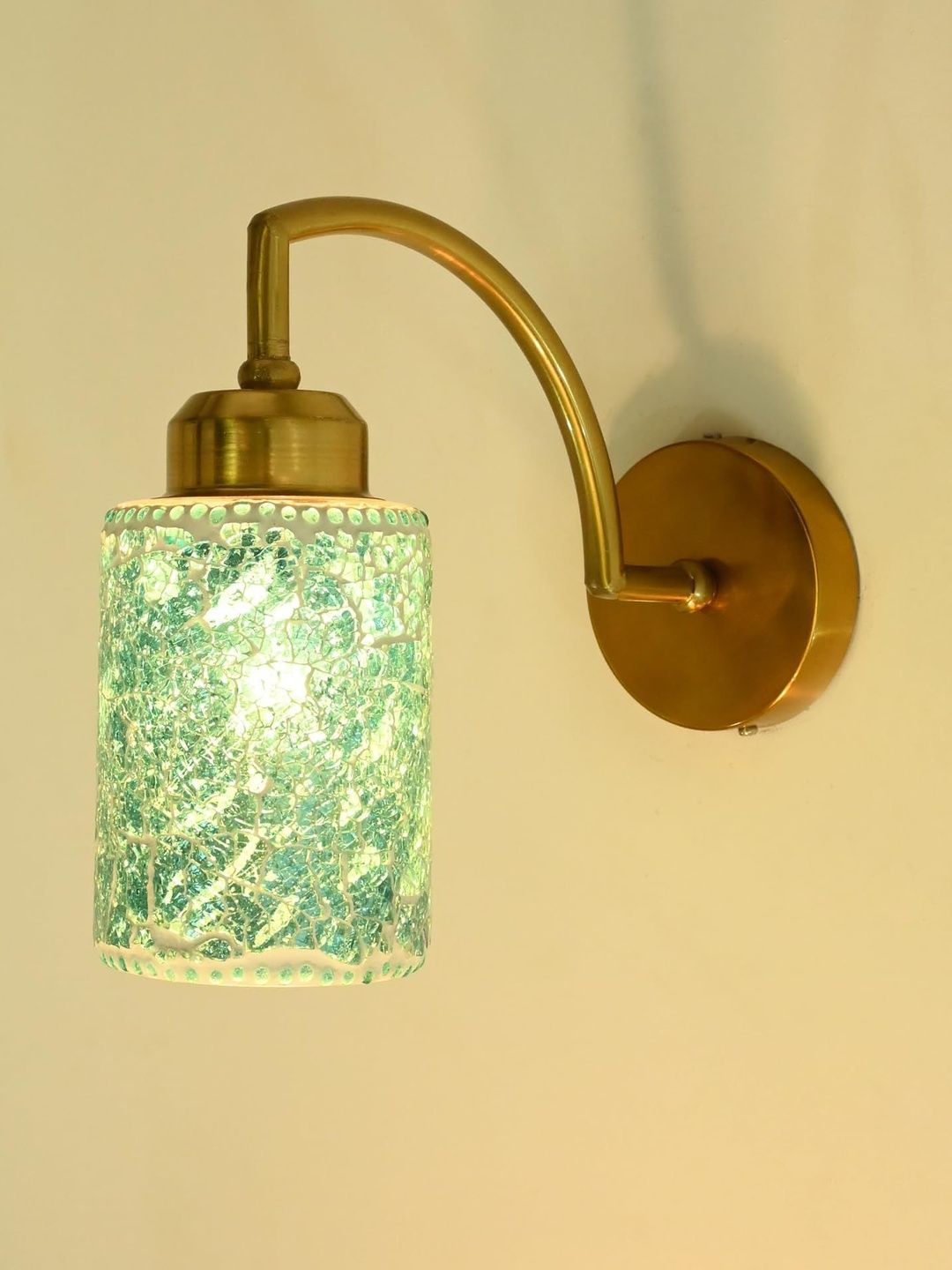 1ST TIME Blue Printed Glass Traditional Cylinder Wall Lamps Wall Lamps