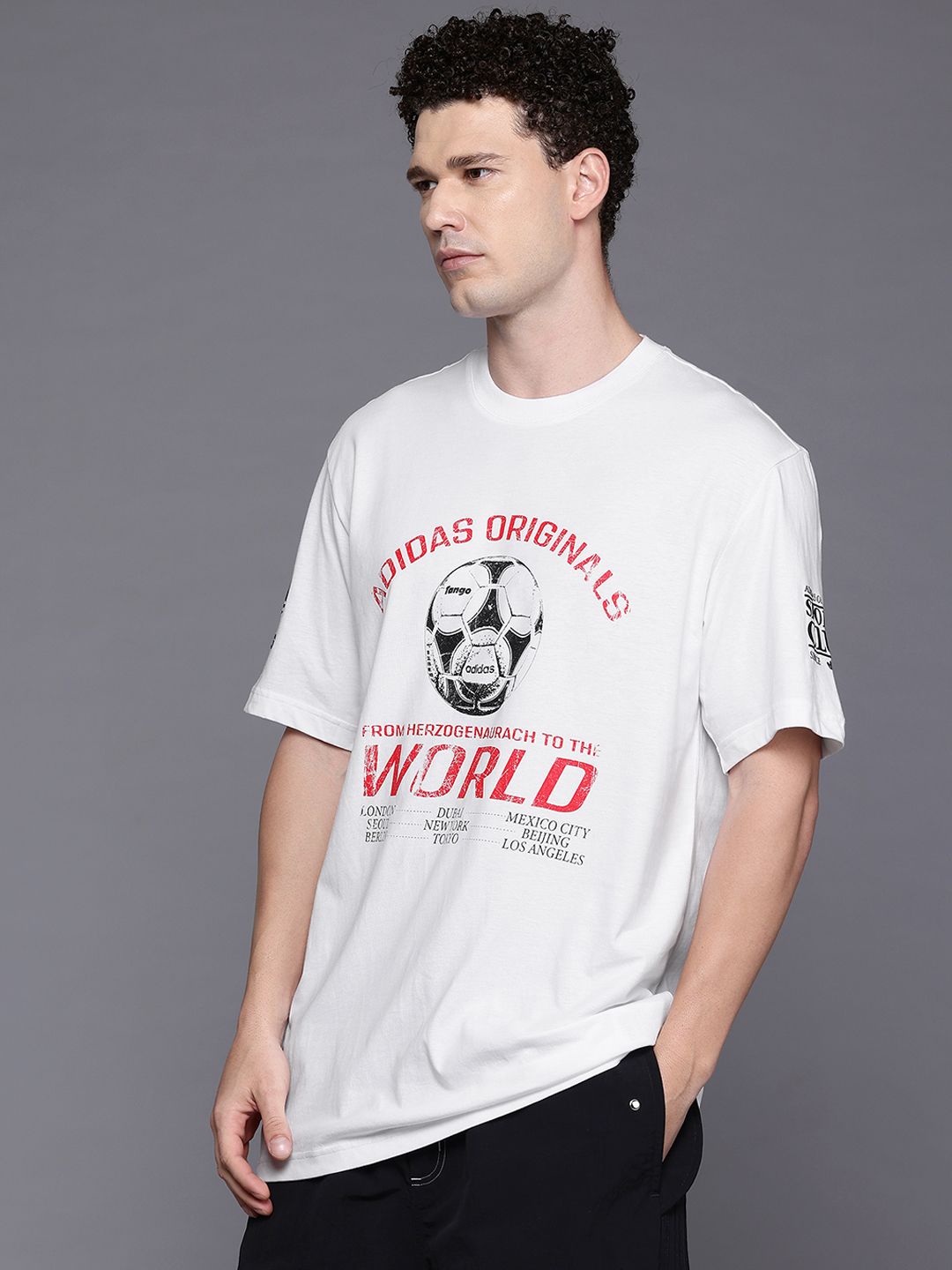 Buy ADIDAS Originals Pure Cotton 90s Football Graphic Tshirt