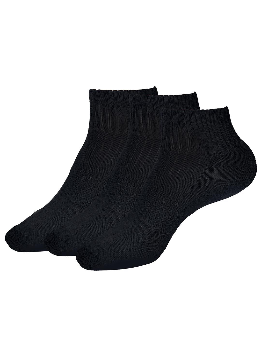 ROYAL SON Pack Of 3 Ankle Length Cushioned Sole Breathable Mesh Socks