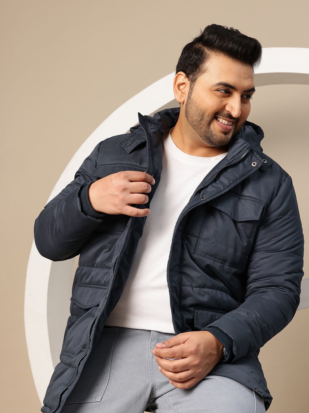 Sztori Plus Size Longline Padded Jacket