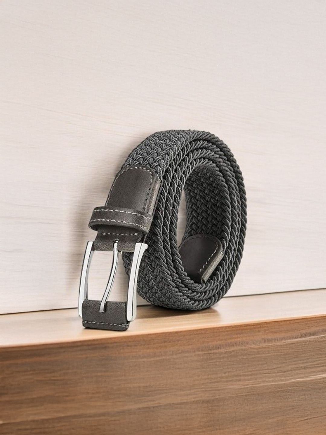 LOOPA Men Textured Canvas Casual Belt