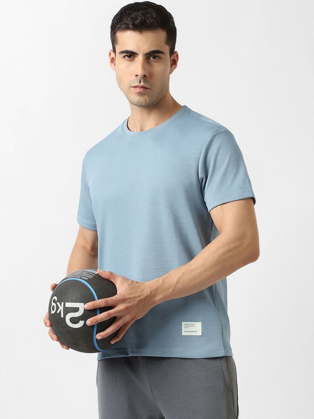 Van Heusen Flex Men Solid Round Neck T-shirt