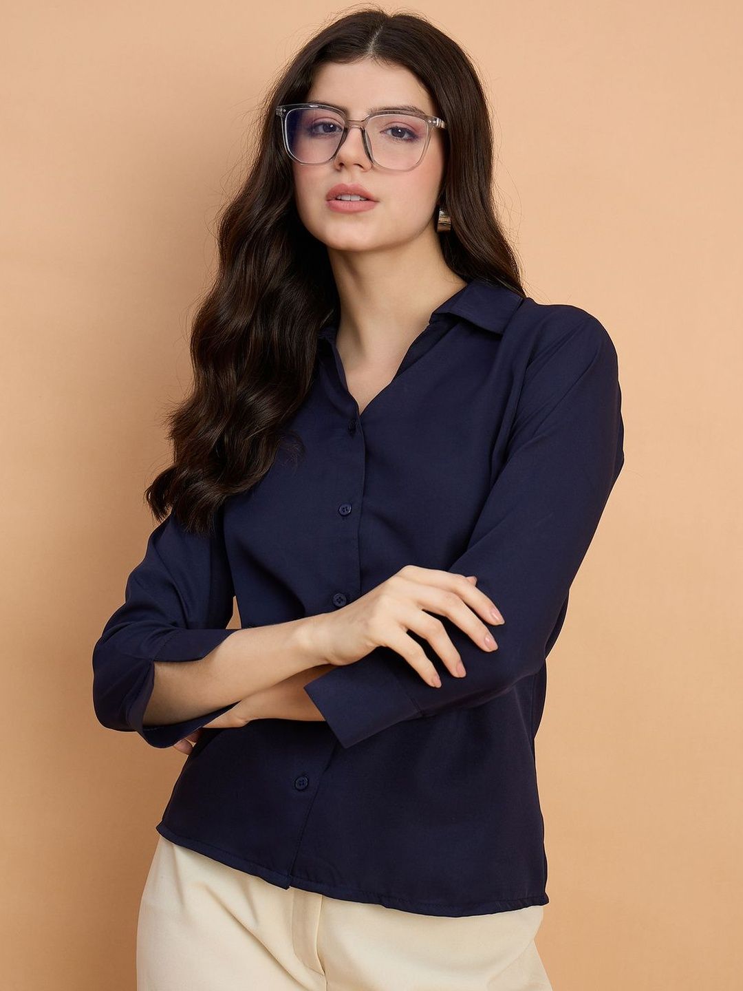 Price History of ZX3 Women's Cotton Regular Fit Formal Shirt Tops