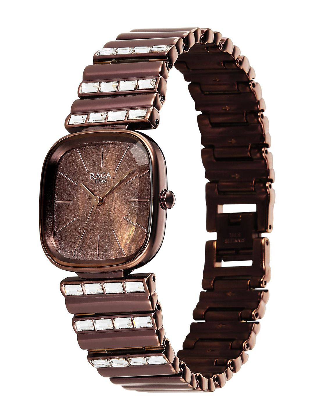 Raga Glimmers Quartz Brown Shaped Dial Watch - 95339QM01F