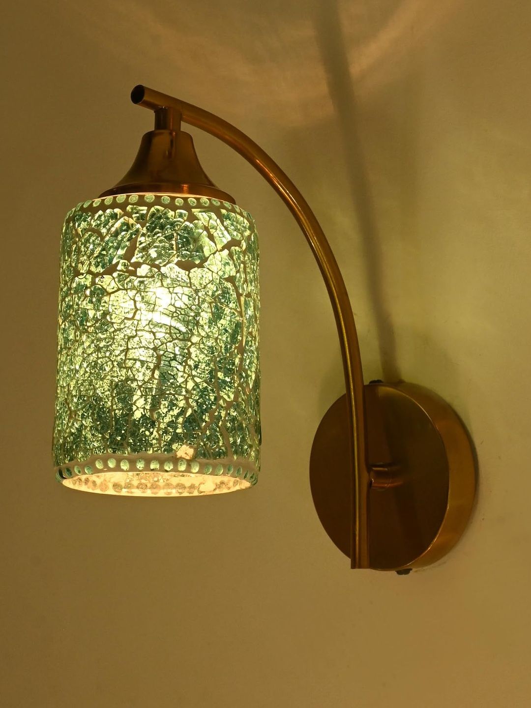 1ST TIME Blue Printed Glass Traditional Cylinder Wall Lamps Wall Lamps