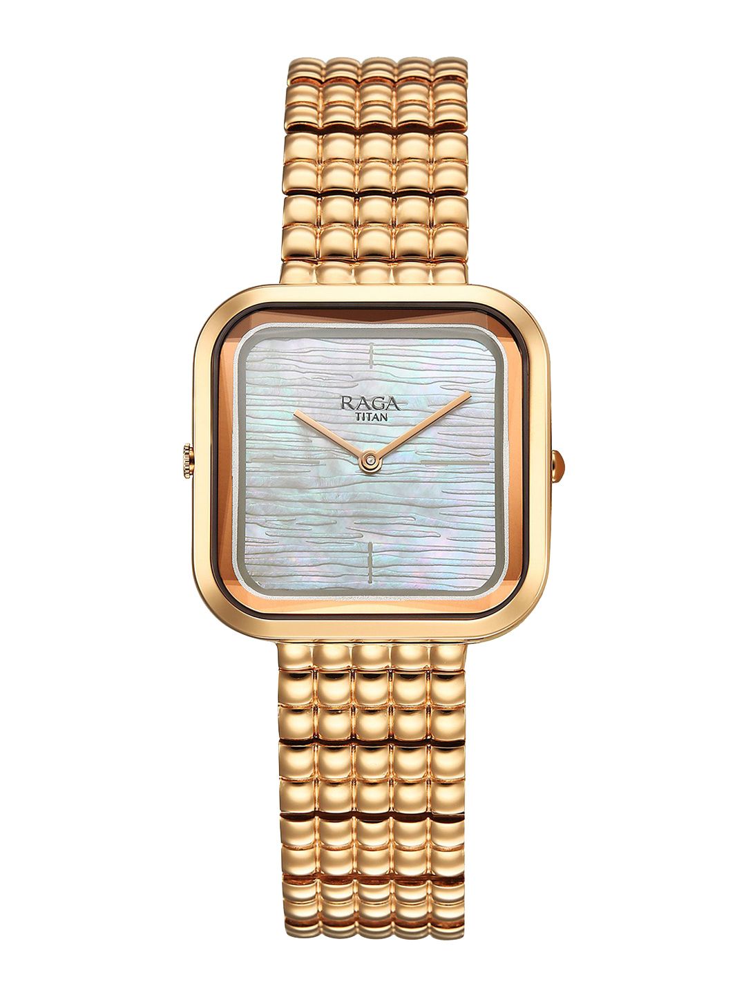 Brass Dial & Stainless Steel Straps Analogue Watch 95343WM01