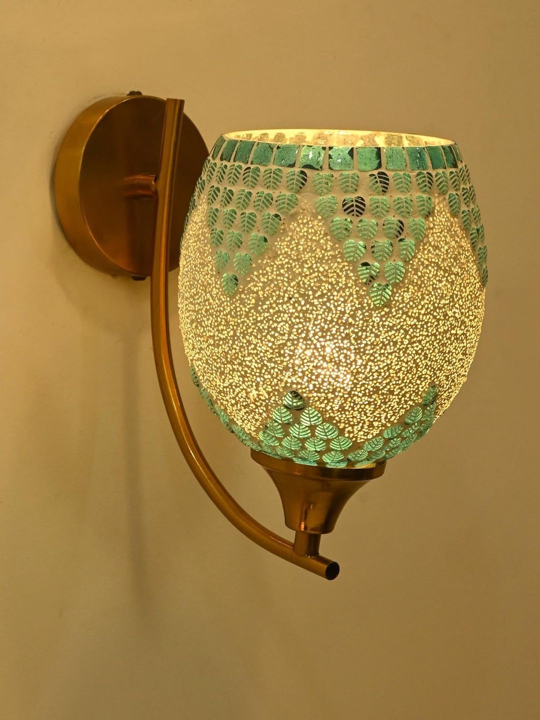1ST TIME Blue & White Traditional Cylinder Wall Lamp