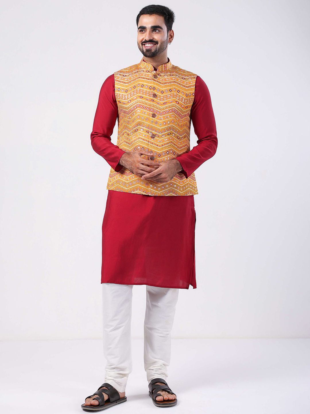 Ethnic India Embroidered Nehru Jacket