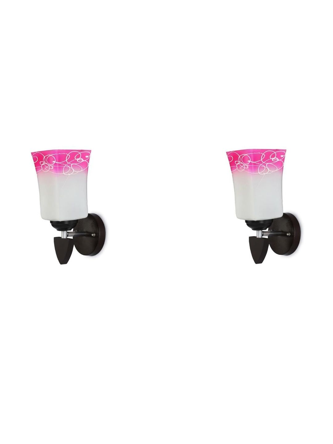 1ST TIME Pink & White Solid Glass Traditional Cylinder Wall Lamps Wall Lamps