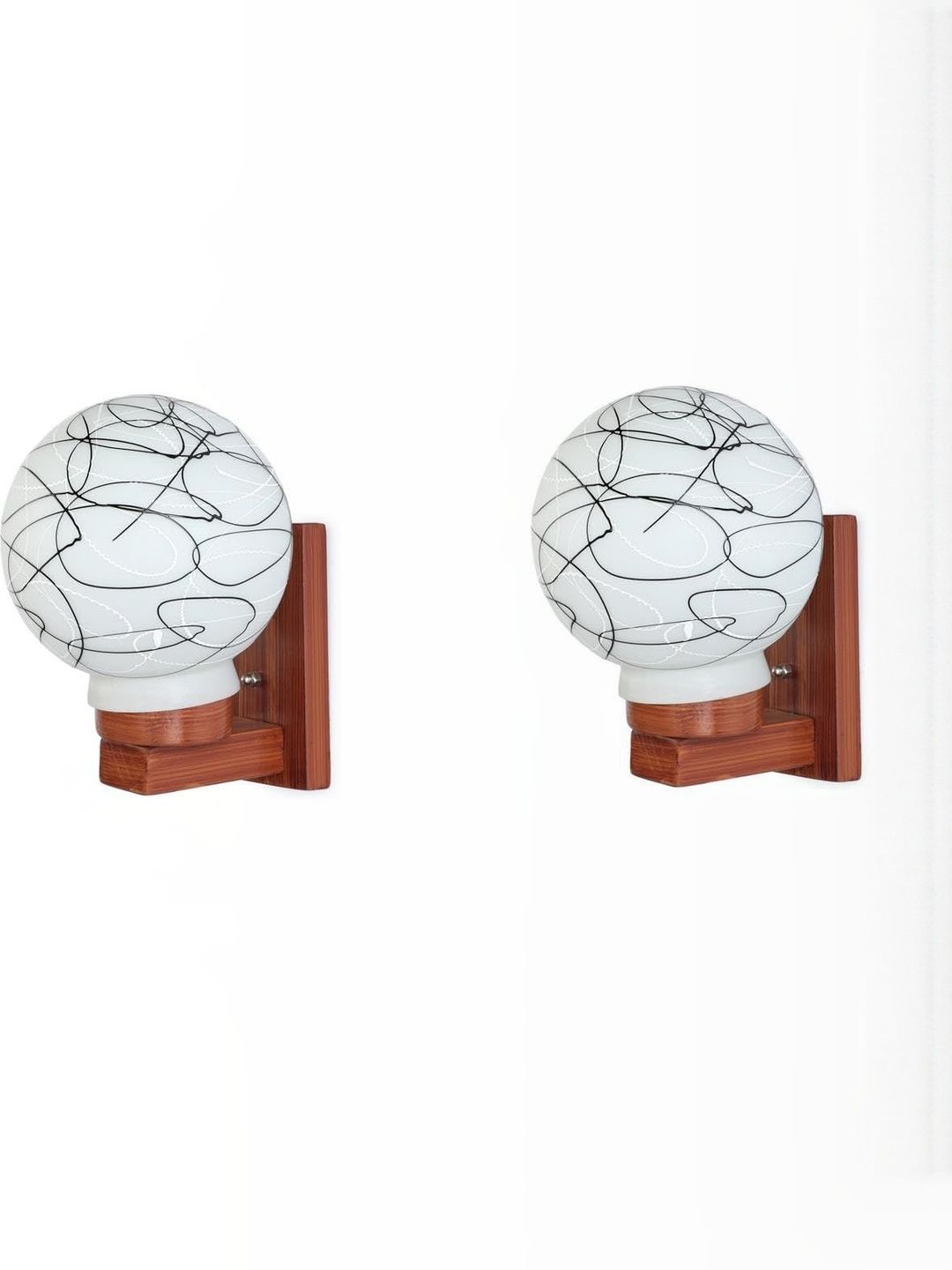 1ST TIME White & Black Solid Glass Traditional Cylinder Wall Lamps Wall Lamps