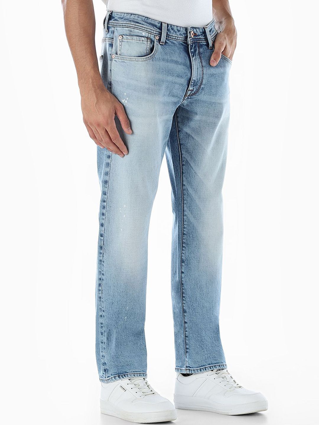 Slim Fit Low-Rise Heavy Fade Stretchable Jeans