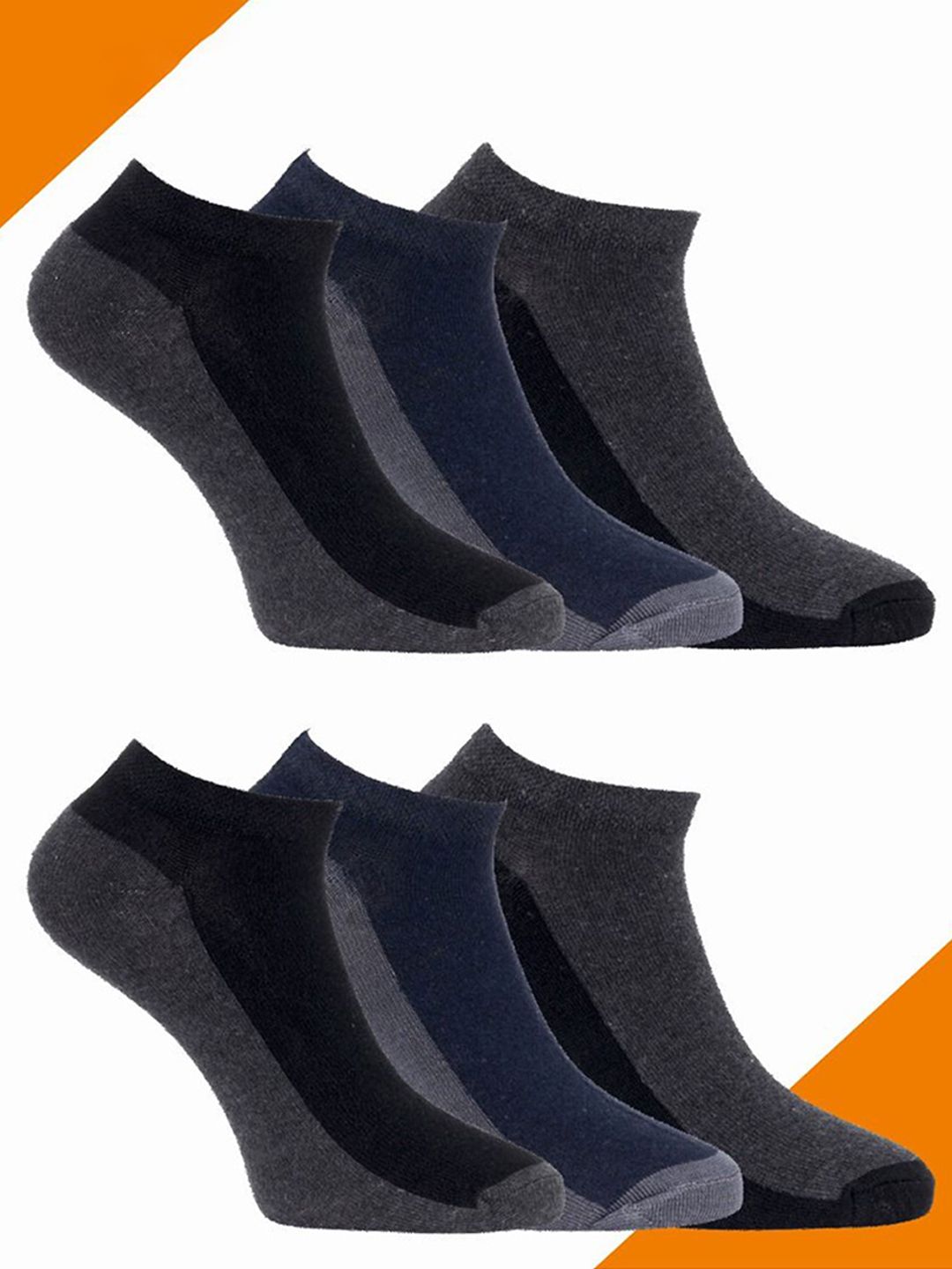 Spancia Men Set Of 6 Ankle-Length Socks