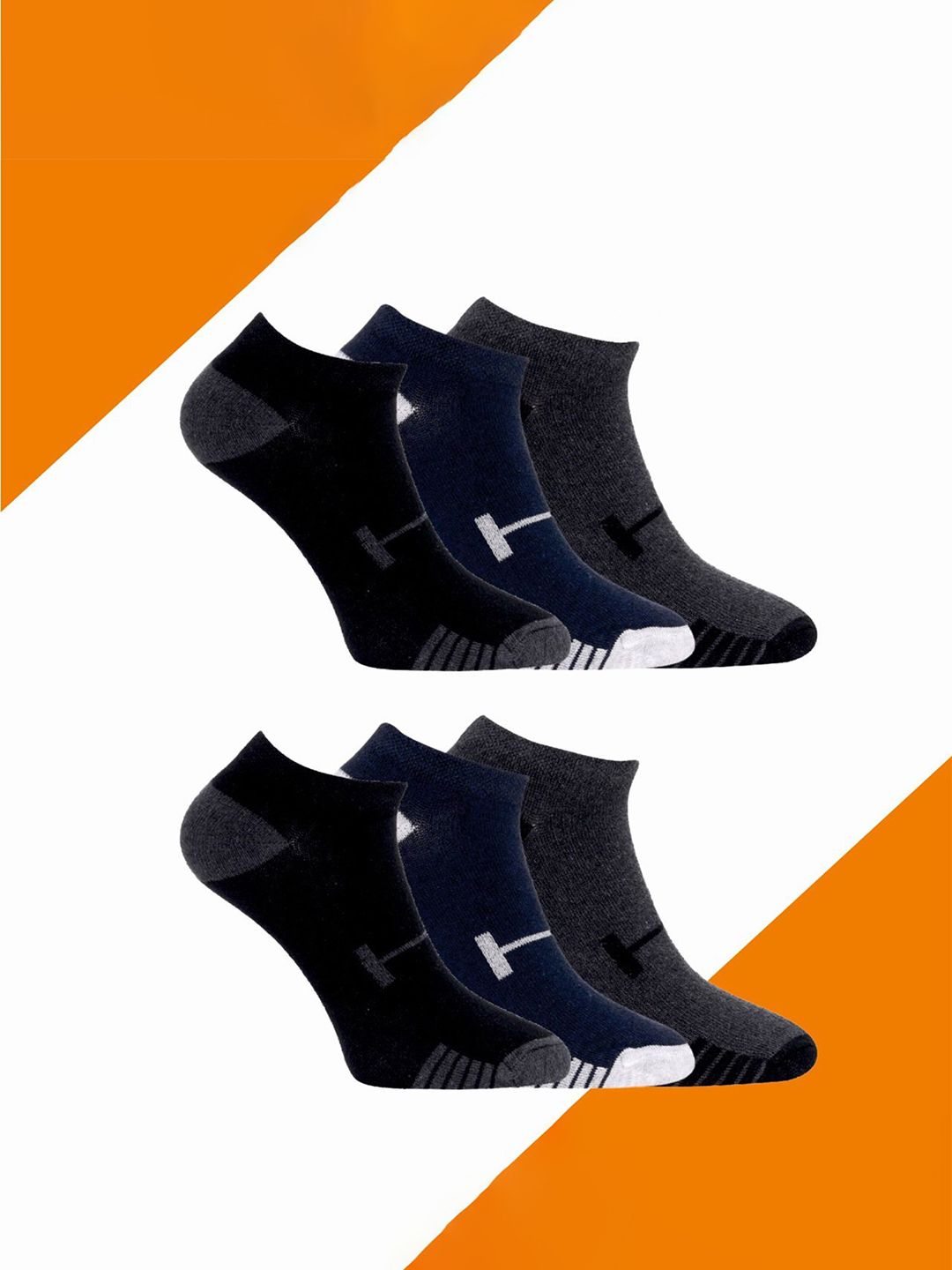 Spancia Men Set Of 6 Ankle-Length Socks