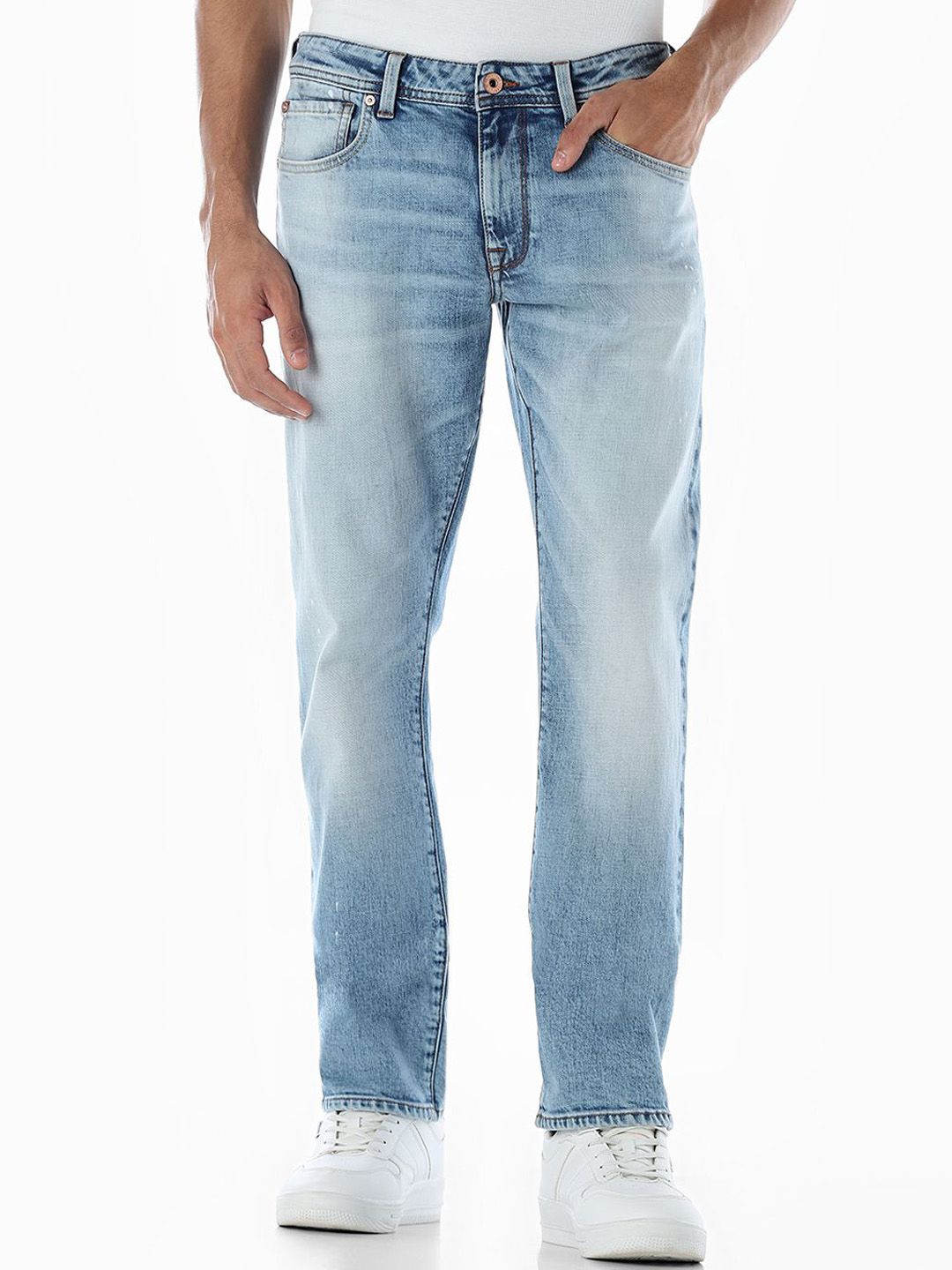 Slim Fit Low-Rise Heavy Fade Stretchable Jeans