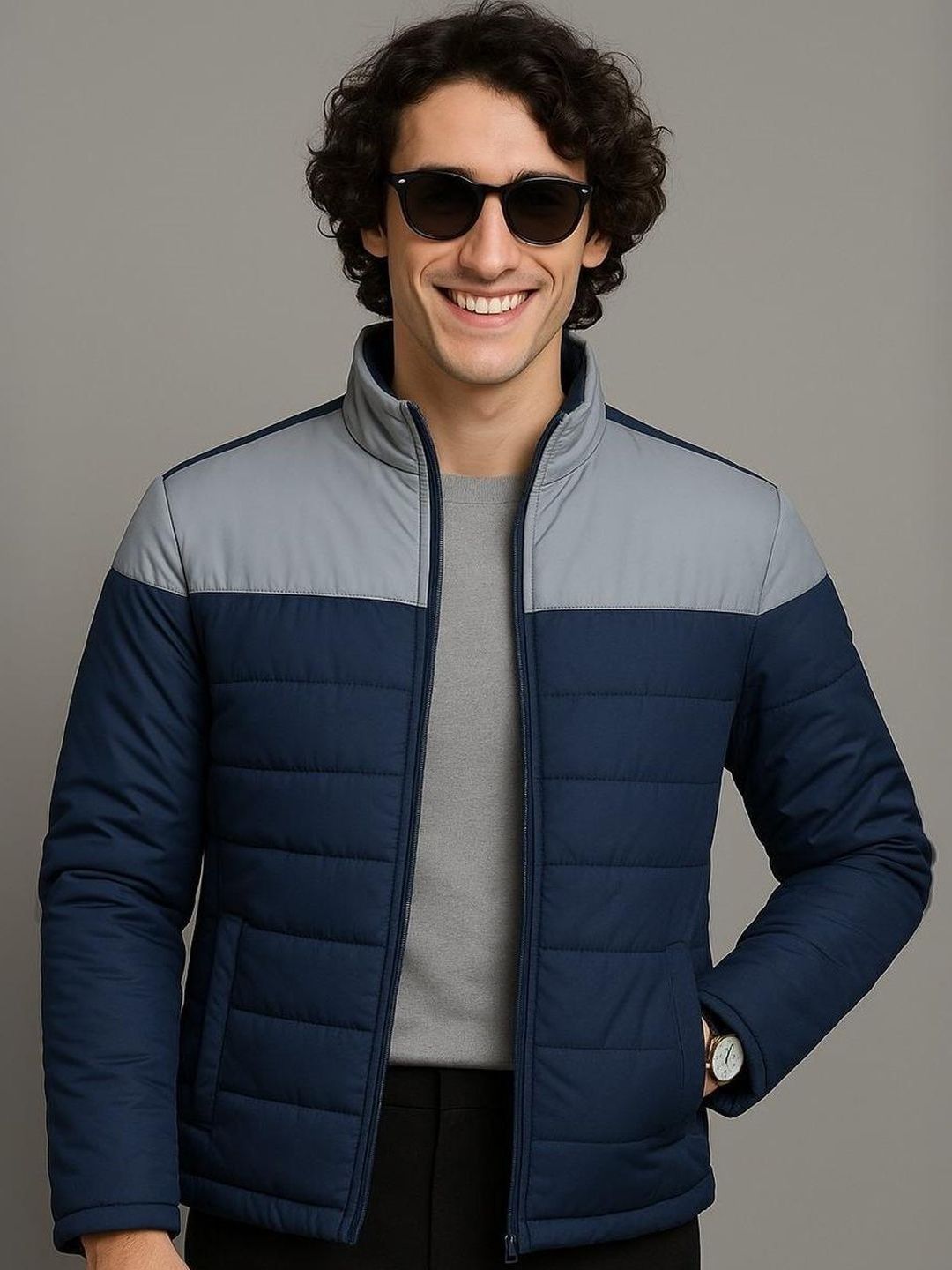 Buy SZN Men Colourblocked Puffer Jacket - Jackets for Men 36812157